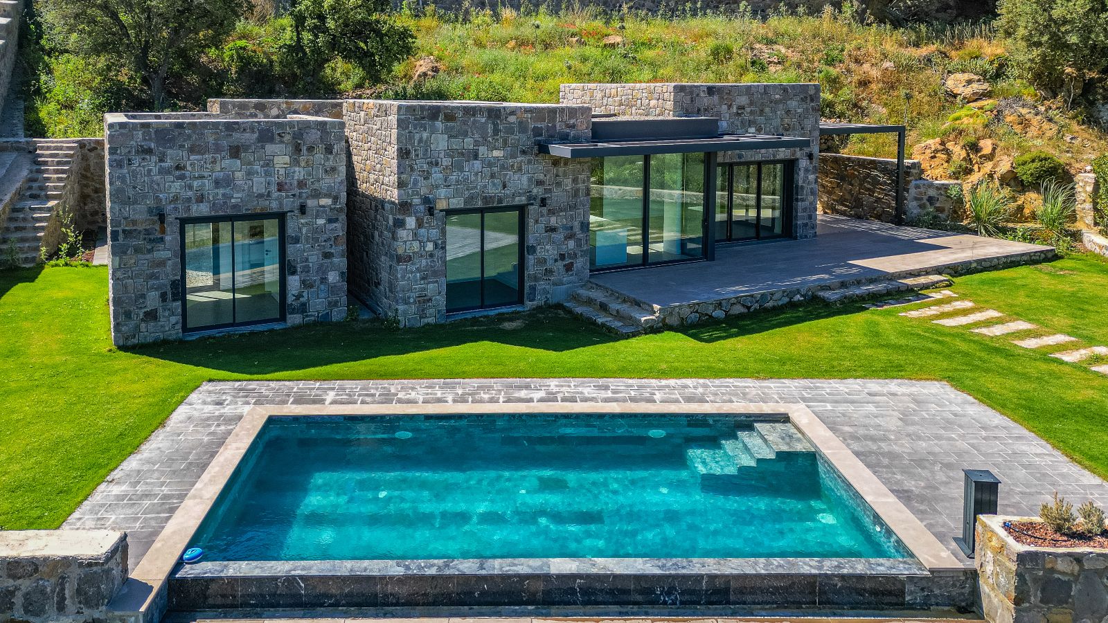 01 Luxury stone villa for sale Bodrum Gumusluk 2269